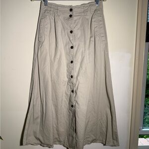 Vintage Bugle Boy Tan Maxi A-line Skirt